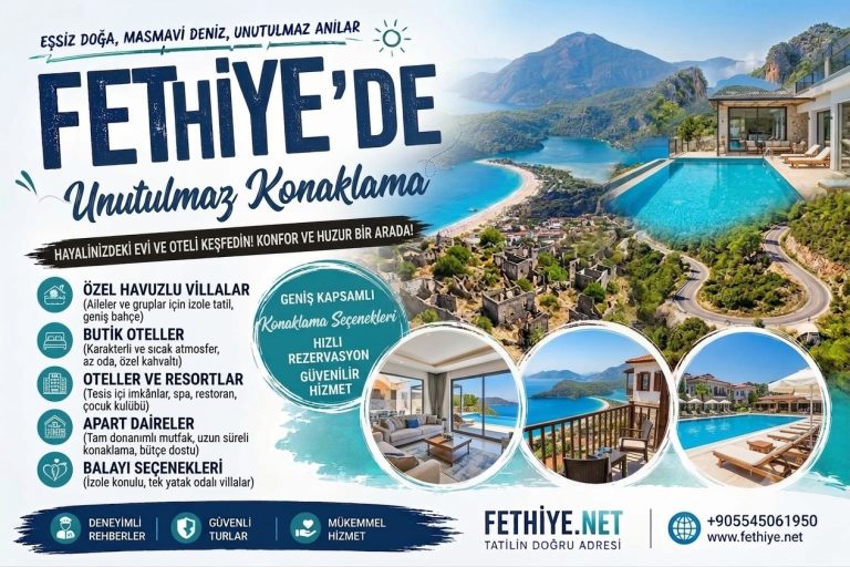 Fethiye Konaklama Yapacakların Dikkatine