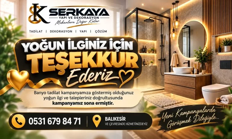 Banyo Tadilat’ında Kampanya